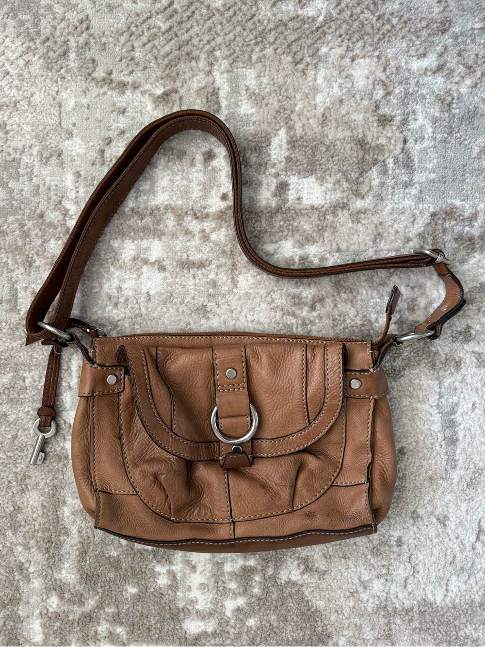 Fossil Tan Leather Handbag